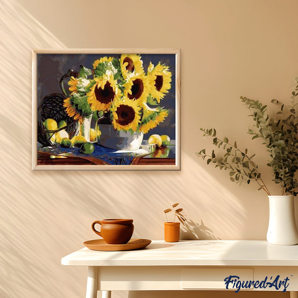 paint by numbers | Fruit and Sunflowers | easy flowers | FiguredArt