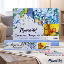 Load image into Gallery viewer, paint by numbers | Face of Buddha and Flowers | advanced flowers portrait religion | FiguredArt