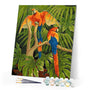 paint by numbers | Parrots in the Jungle | animals birds easy parrots | FiguredArt