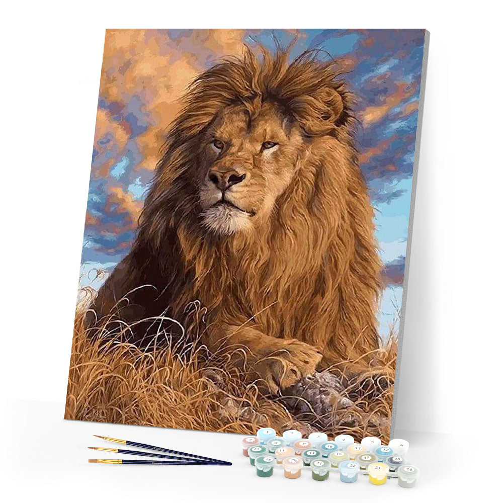 paint by numbers | The Lions Rest | advanced animals lions | FiguredArt