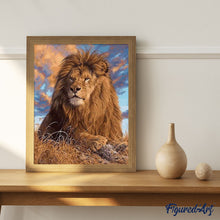 Load image into Gallery viewer, paint by numbers | The Lions Rest | advanced animals lions | FiguredArt