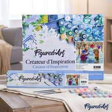 Load image into Gallery viewer, paint by numbers | Christmas with Three Children Playing in The Snow | christmas easy kids | FiguredArt
