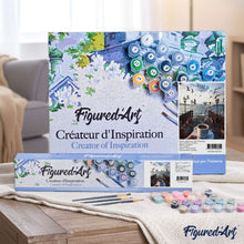 Load image into Gallery viewer, paint by numbers | Coffee and Seagulls at waterfront | intermediate landscapes | FiguredArt