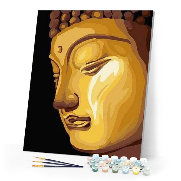 paint by numbers | Golden Buddha | beginners easy portrait religion | FiguredArt