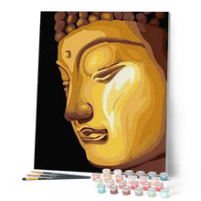 Load image into Gallery viewer, paint by numbers | Golden Buddha | beginners easy portrait religion | FiguredArt