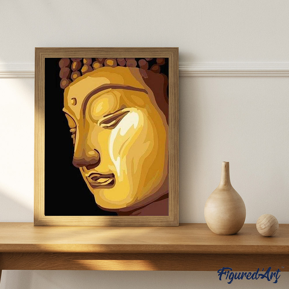 paint by numbers | Golden Buddha | beginners easy portrait religion | FiguredArt