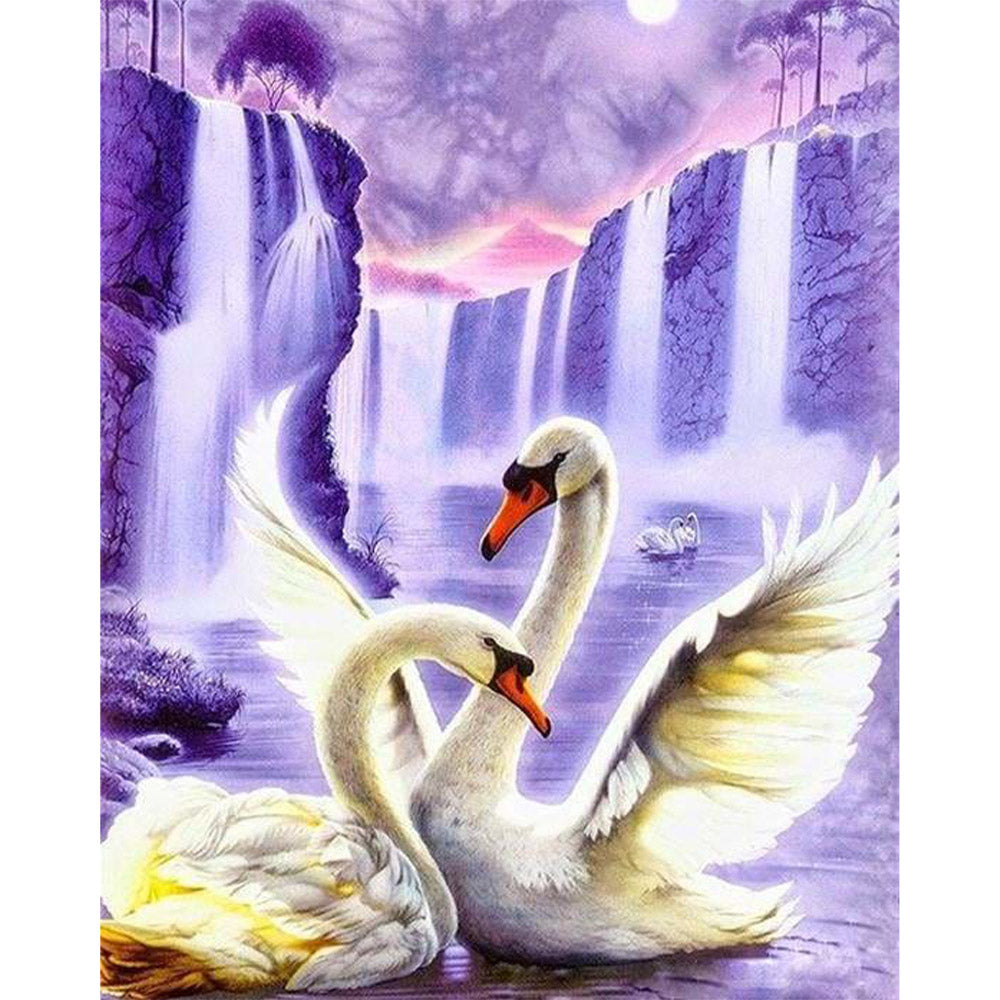 paint by numbers | Romantic Swans | advanced animals birds swans | FiguredArt