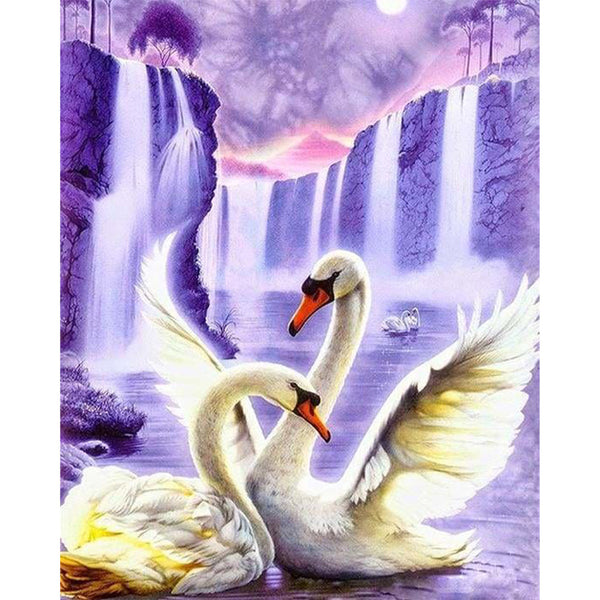 paint by numbers | Romantic Swans | advanced animals birds swans | FiguredArt