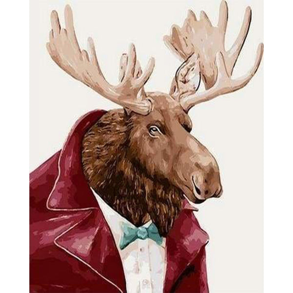 paint by numbers | Deer Gentleman | animals deer easy | FiguredArt