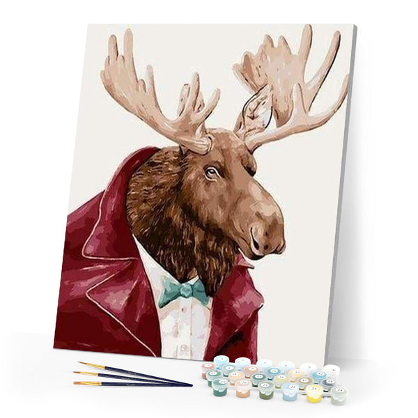 paint by numbers | Deer Gentleman | animals deer easy | FiguredArt