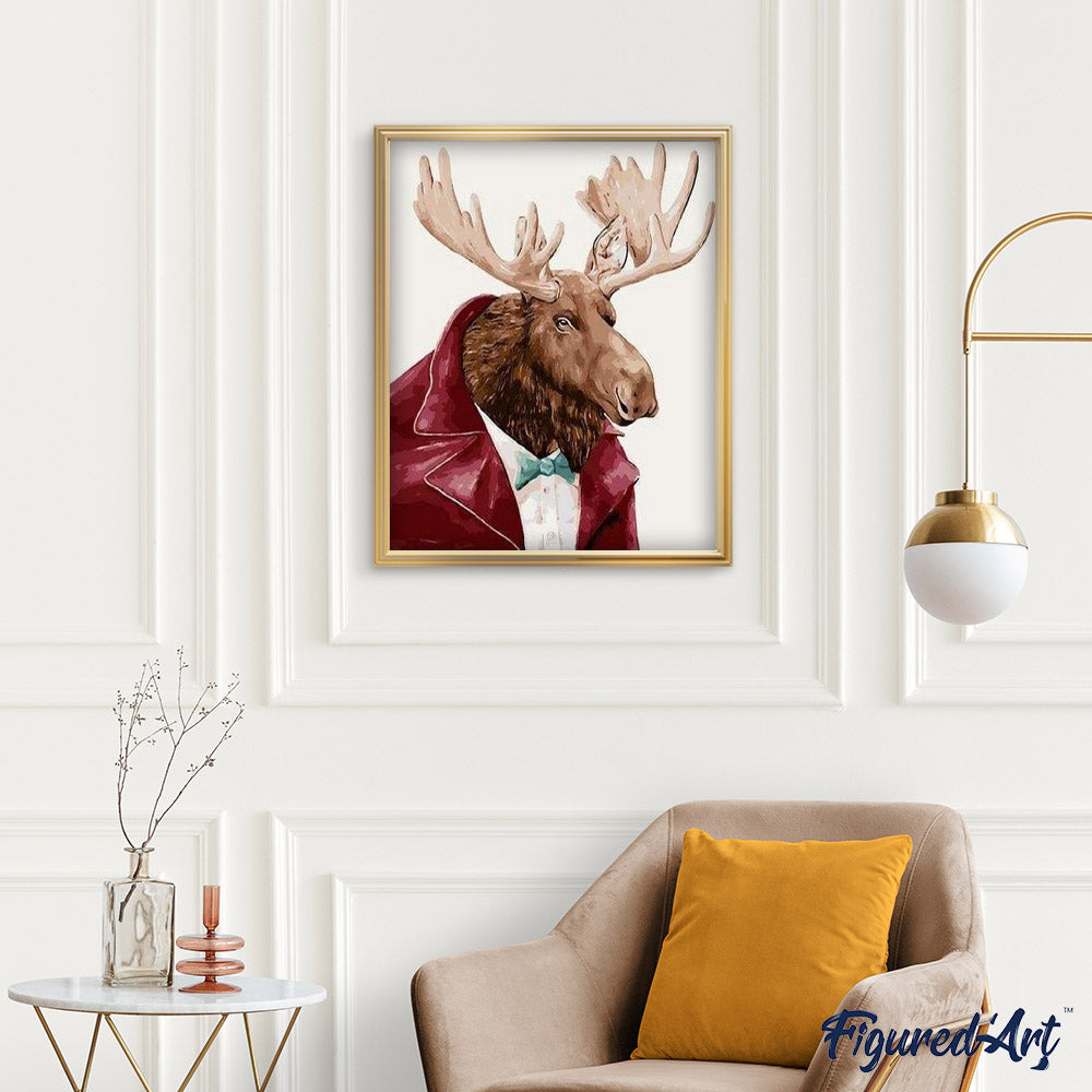 paint by numbers | Deer Gentleman | animals deer easy | FiguredArt