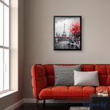 paint by numbers | Eiffel Tower and Red Touch | cities intermediate | FiguredArt