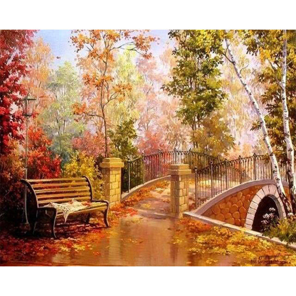 paint by numbers | Wooden Arch | advanced cities landscapes | FiguredArt
