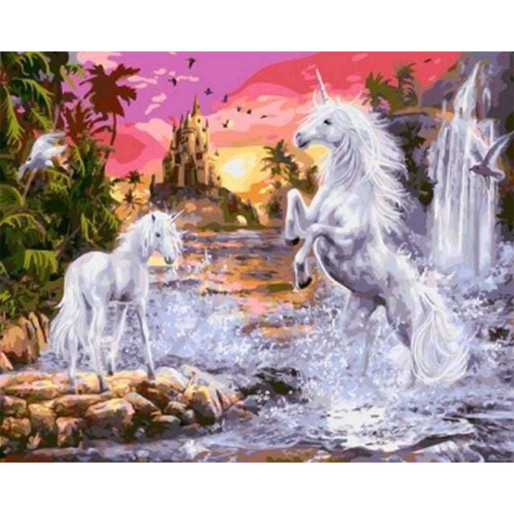 paint by numbers | Unicorn in the Water | animals intermediate unicorns | FiguredArt