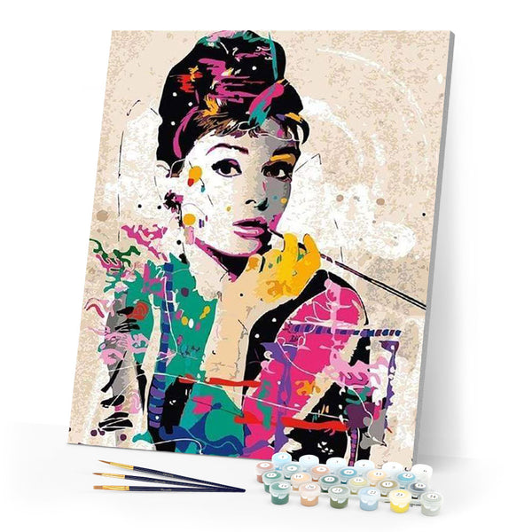 paint by numbers | Audrey | advanced Pop Art portrait | FiguredArt