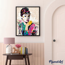 Load image into Gallery viewer, paint by numbers | Audrey | advanced Pop Art portrait | FiguredArt