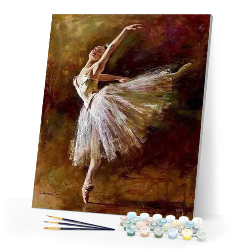 paint by numbers | A Ballerina wearing Ballerina Shoes | advanced dance | FiguredArt