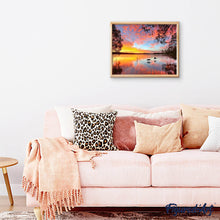 Load image into Gallery viewer, paint by numbers | Ducks in the Background | birds ducks intermediate landscapes | FiguredArt