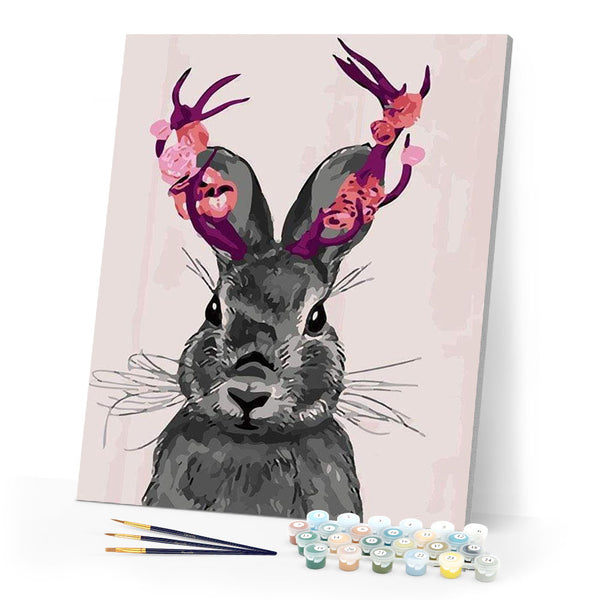 paint by numbers | Pretty Rabbit | animals easy rabbits | FiguredArt