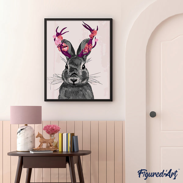 paint by numbers | Pretty Rabbit | animals easy rabbits | FiguredArt