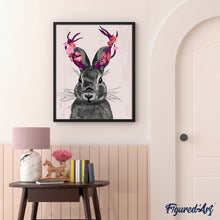 Load image into Gallery viewer, paint by numbers | Pretty Rabbit | animals easy rabbits | FiguredArt