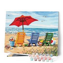 Load image into Gallery viewer, paint by numbers | Beach Chairs | easy landscapes | FiguredArt