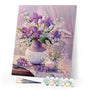 paint by numbers | Elegant Purple Vase | advanced animals elephants flowers | FiguredArt