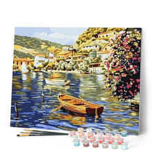 Load image into Gallery viewer, paint by numbers | Lake during Summer | intermediate landscapes ships and boats | FiguredArt