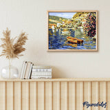 paint by numbers | Lake during Summer | intermediate landscapes ships and boats | FiguredArt