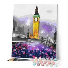 Load image into Gallery viewer, paint by numbers | Big Ben Garden | cities intermediate | FiguredArt