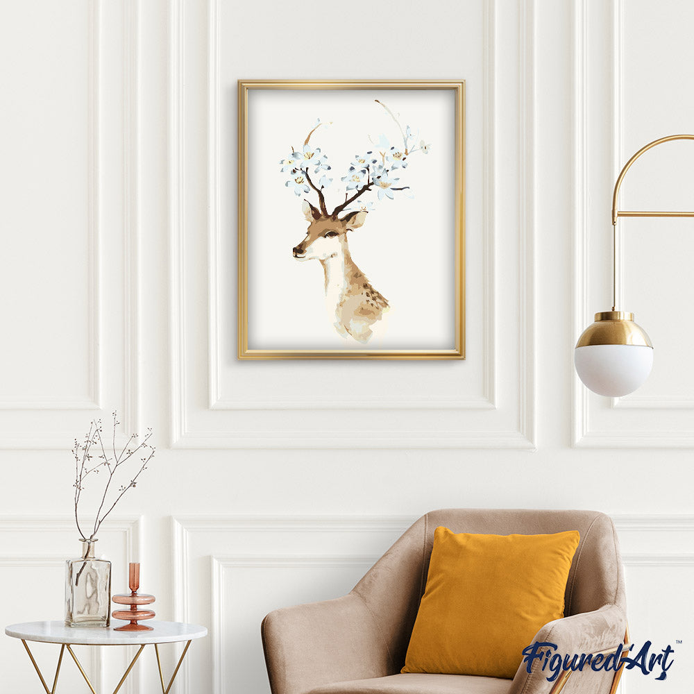 paint by numbers | Gray Deer | animals deer easy | FiguredArt