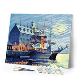paint by numbers | Ship ready to leave | easy ships and boats | FiguredArt