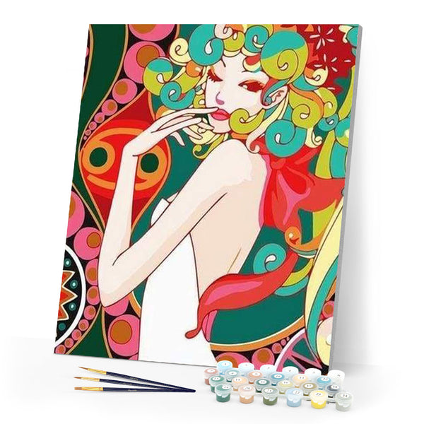 paint by numbers | Asian Pop Art | easy portrait world | FiguredArt