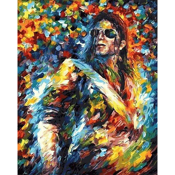 paint by numbers | Painted Michael Jackson | advanced Pop Art portrait | FiguredArt