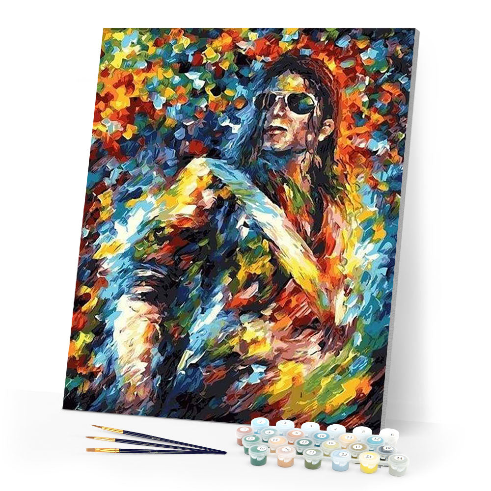 paint by numbers | Painted Michael Jackson | advanced Pop Art portrait | FiguredArt