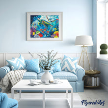 Load image into Gallery viewer, paint by numbers | Turtles and Fishes | animals easy fish turtles | FiguredArt