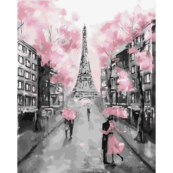 paint by numbers | Eiffel Tower and Pink Touch | cities easy | FiguredArt