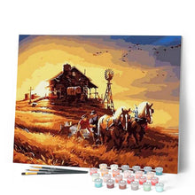 Load image into Gallery viewer, paint by numbers | Horses in Mississippi Ranch | animals easy landscapes | FiguredArt