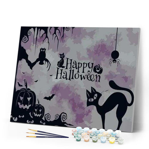 paint by numbers | Halloween and Bats | easy halloween | FiguredArt