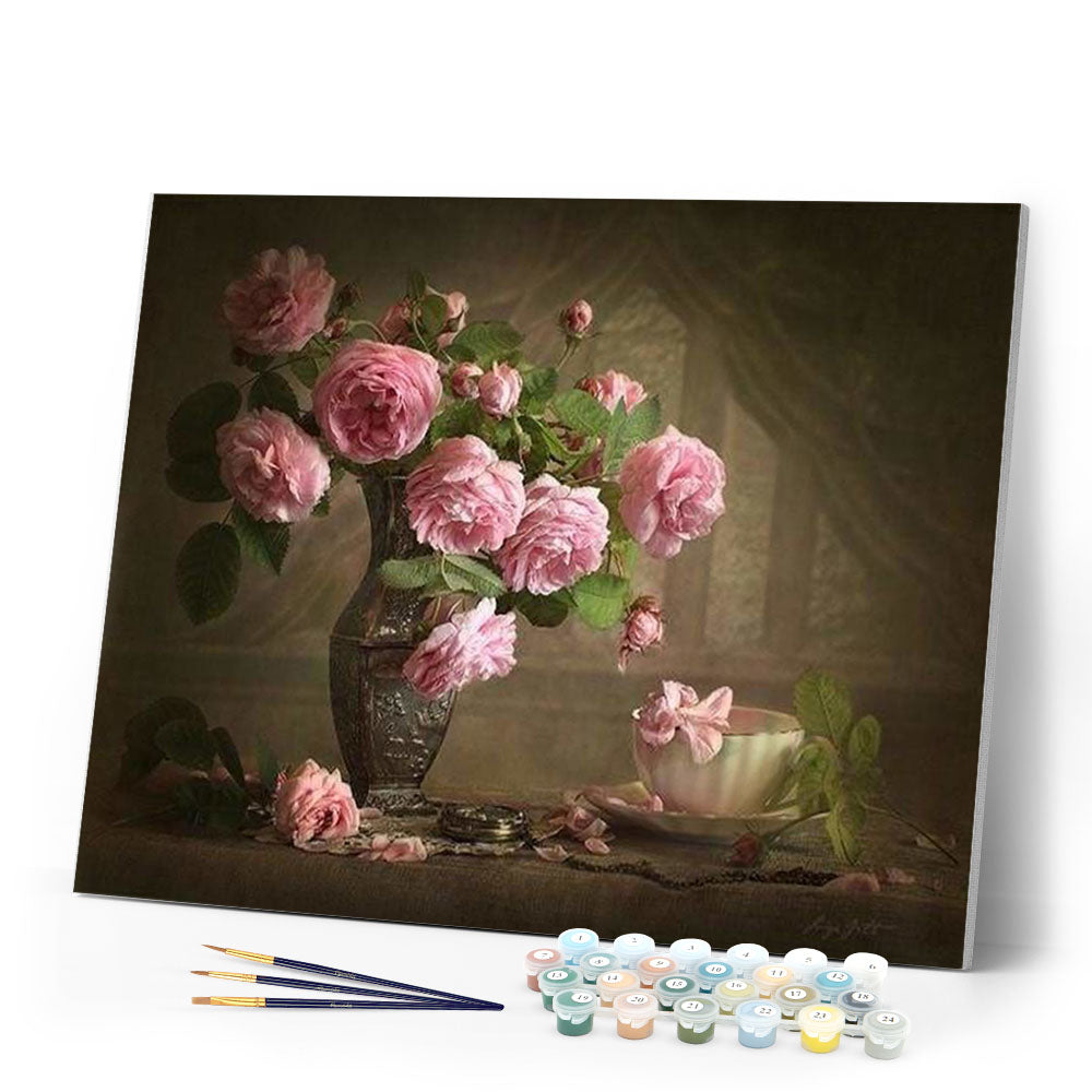 paint by numbers | Retro flowers | flowers intermediate | FiguredArt