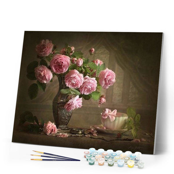 paint by numbers | Retro flowers | flowers intermediate | FiguredArt