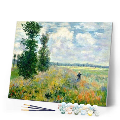 paint by numbers | Monet Field of Poppies | advanced famous paintings landscapes monet | FiguredArt