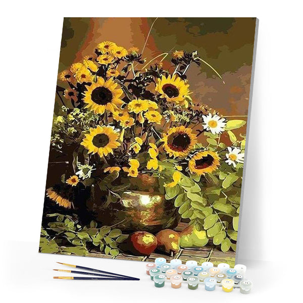 paint by numbers | Sunflowers and Fruits | easy landscapes | FiguredArt