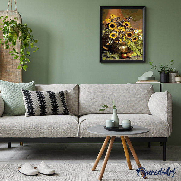 paint by numbers | Sunflowers and Fruits | easy landscapes | FiguredArt
