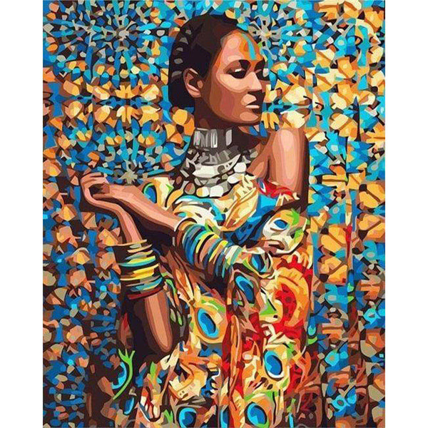 paint by numbers | Woman in Traditional Clothes | advanced world | FiguredArt