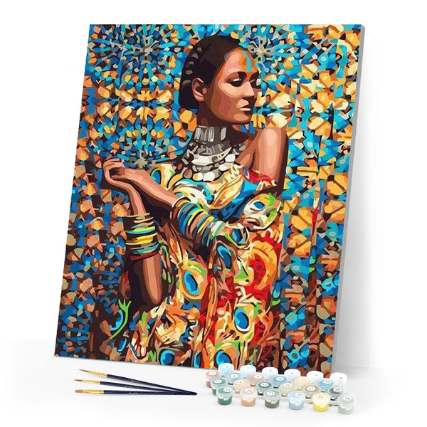 paint by numbers | Woman in Traditional Clothes | advanced world | FiguredArt