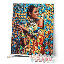 Load image into Gallery viewer, paint by numbers | Woman in Traditional Clothes | advanced world | FiguredArt