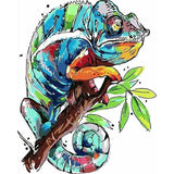paint by numbers | Chameleon | animals easy frogs | FiguredArt
