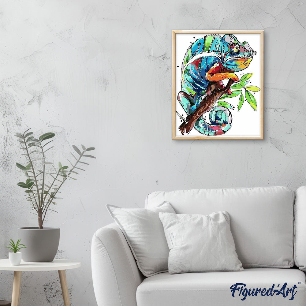 paint by numbers | Chameleon | animals easy frogs | FiguredArt