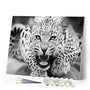 paint by numbers | Leopard Black And White | animals intermediate leopards | FiguredArt